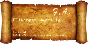 Flikinger Amarilla névjegykártya